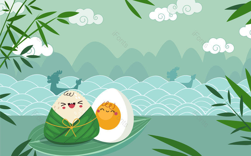 纯原创端午节粽子赛龙舟中国风矢量插画,插画/手绘图,插画/手绘图库,插画/手绘图下载,插画/手绘